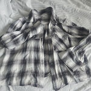 Plaid Button-Up Shirt